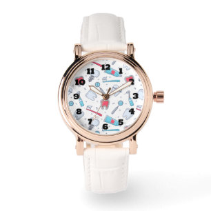 Zähne und Werkzeuge Zahnmuster Armbanduhr
