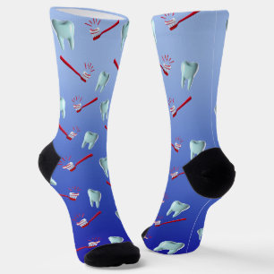 Zähne und Zahnbürste Socken