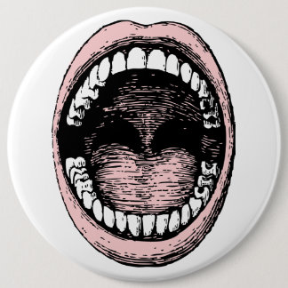 Zähne und Zungentasten Button