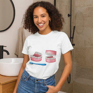 Zahnersatz Damen T-Shirt