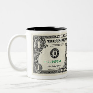Zahngeld-Dollar-Schein Zweifarbige Tasse