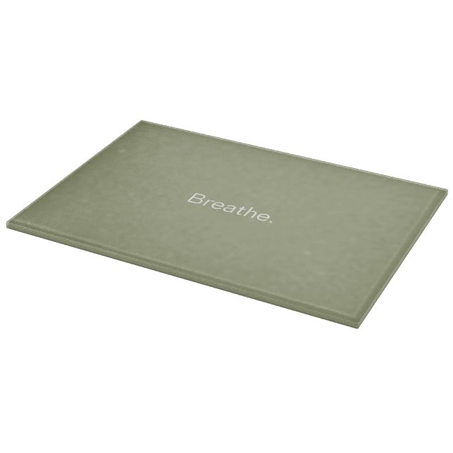 Zahngrün, Zen-Yoga-Glasschneider 15"x11" Schneidebrett (Ecke)