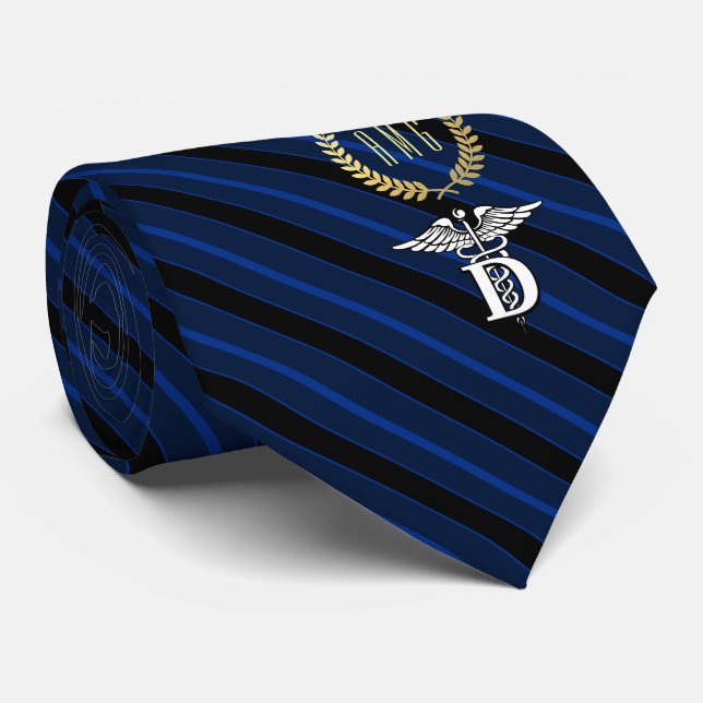 Zahnheilkunde-berufliches Symbol-Blau Krawatte (Gerollt)
