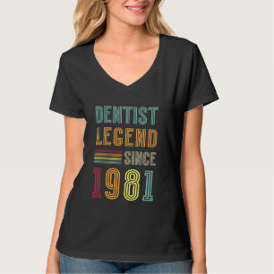 Zahnheilkunde Legende 1981 44 Jahre Arzt 44. Gebur T-Shirt