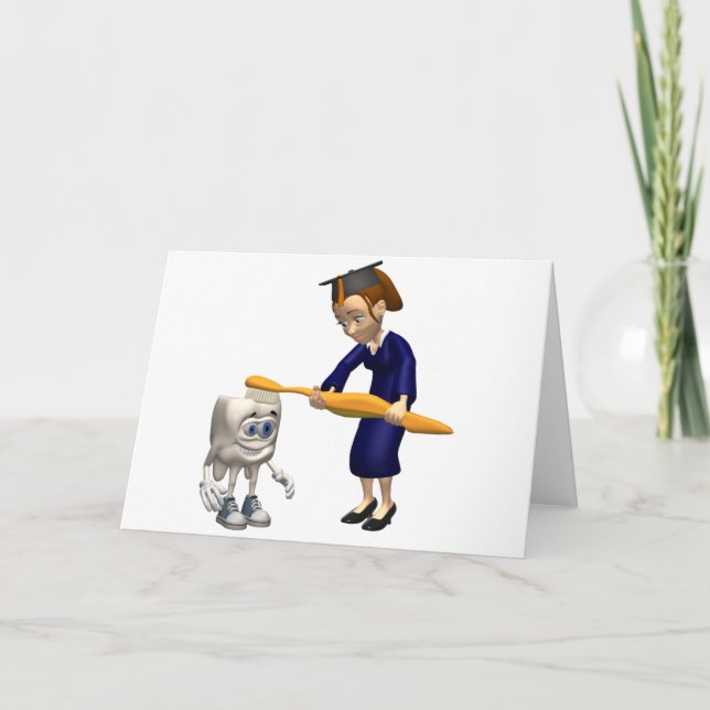 Zahnhygiene oder Zahnarztgeschenke für Abschlüsse Karte (Vorderseite)