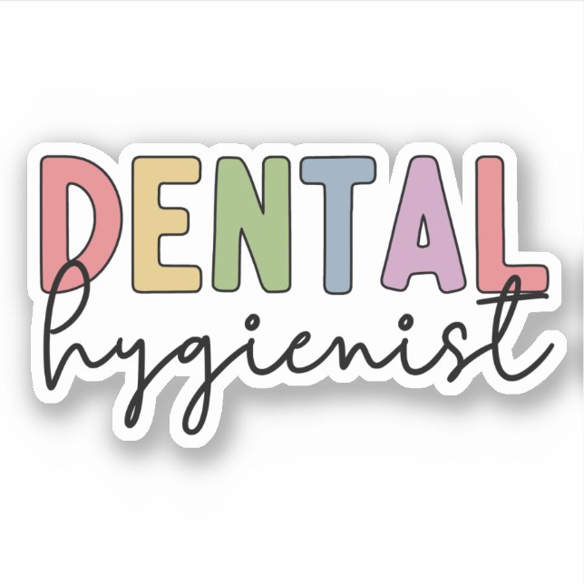 Zahnhygienischer RDH Registered Dental Hygienic Aufkleber (Vorderseite)