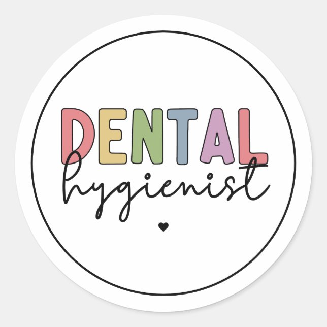 Zahnhygienischer RDH Registered Dental Hygienic Runder Aufkleber (Vorderseite)