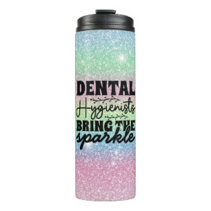 Zahnhygienischer Sparkle Rainbow-Glitzer Thermosbecher