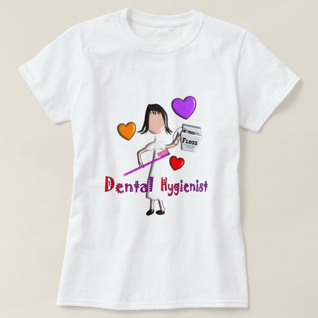 Zahnhygienischer T - Shirt Stick Person (Design vorne)