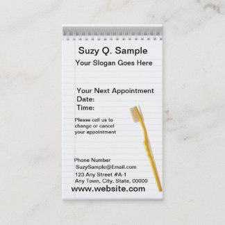 Zahnkarte Visitenkarte