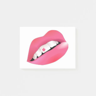 Zahnkeime werden geschmuckt bringen Sie das Klinge Post-it Klebezettel