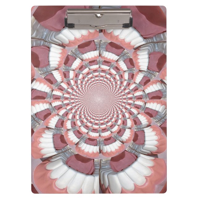 Zahnklatsche Klemmbrett (Vorderseite)