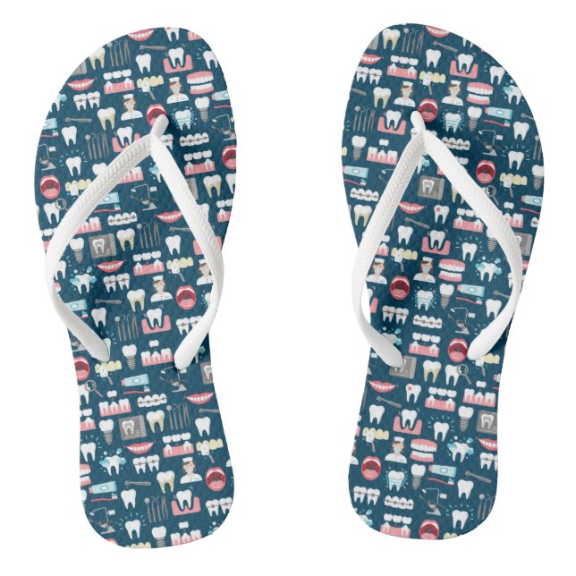 Zahnklinik-Büromuster Flip Flops (Fußbett)