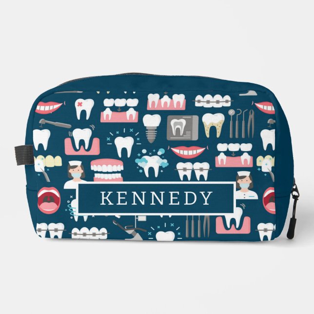 Zahnklinik-Büromuster Waschbeutel (Vorderseite)