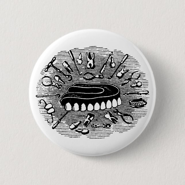 Zahnknopf Button (Vorderseite)