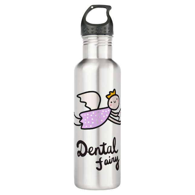 Zahnmedizinische Fee Edelstahlflasche (Vorderseite)