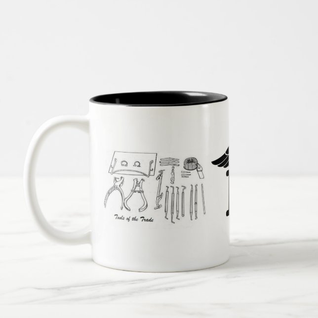 Zahnmedizinische Tech-Tasse Zweifarbige Tasse (Links)