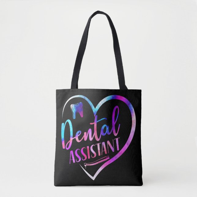 Zahnmedizinischer Assistent für Zahnmedizin Herz Tasche (Vorderseite)