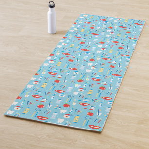 Zahnmedizinisches blaues Muster Yogamatte
