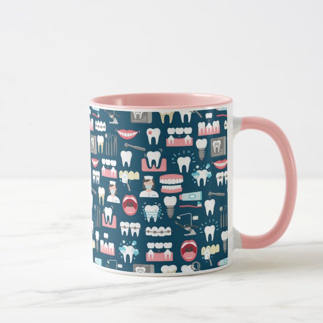 Zahnmedizinisches Klinik-Büro-Muster Tasse (Rechts)