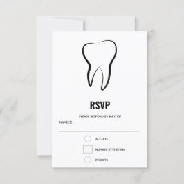 Zahnmedizinisches Zahnrad RSVP Karte