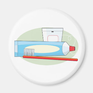 Zahnpasta und Bürste Magnet
