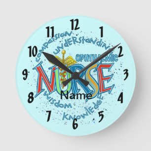 Zahnpflegeruhr Ophthalmic Nurse Motto Runde Wanduhr