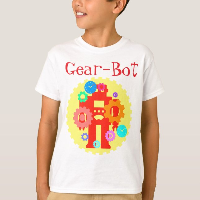 Zahnrad-Roboter T-Shirt (Vorderseite)