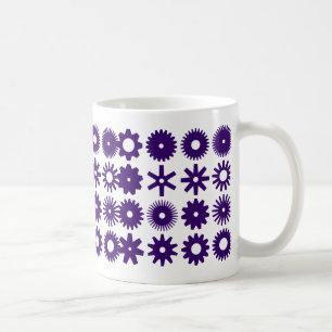 Zahnräder - Deep Purple auf Weiß Kaffeetasse