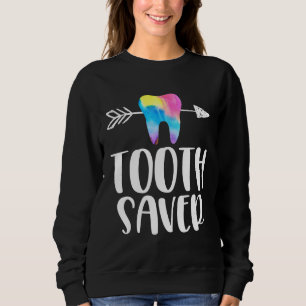 Zahnretter lustiger Zahnarzt Dentalhygienikerin As Sweatshirt