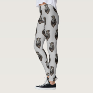 "Zahnriese: Der Steampunk-Hippo" Leggings