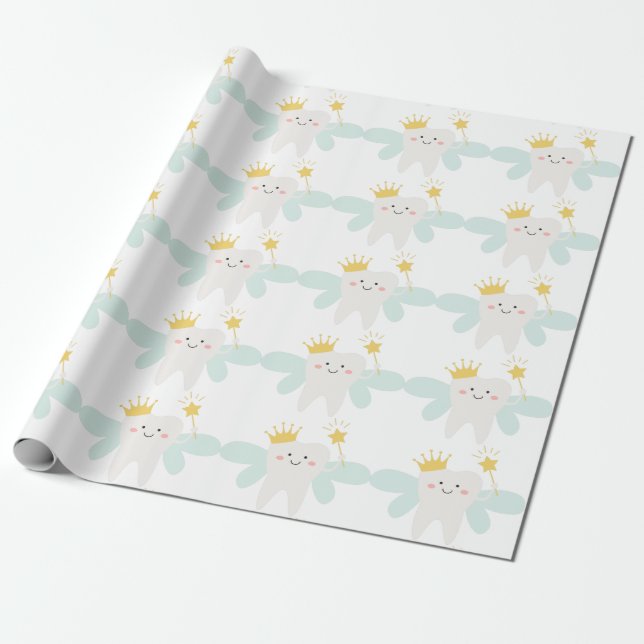 Zahnseide Geschenkpapier (Ungerollt)