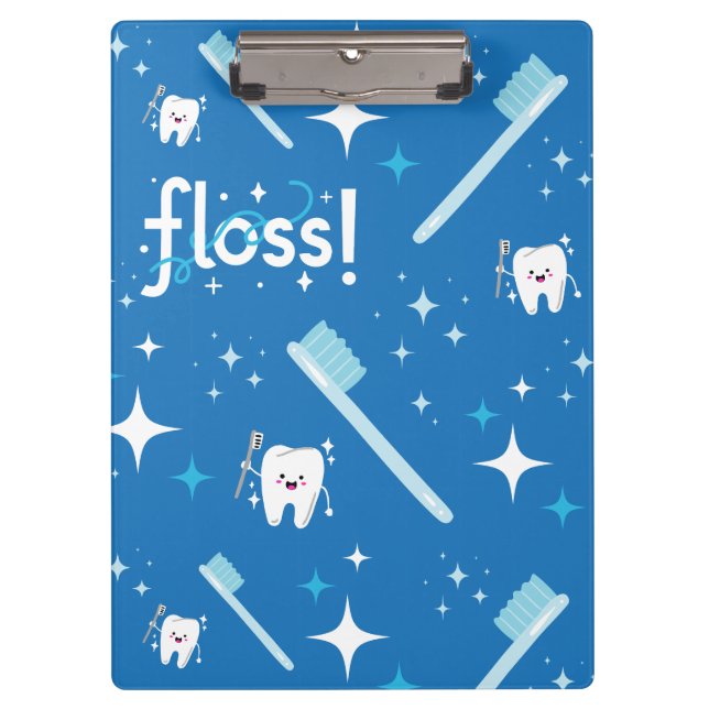 Zahnseilbretthalter, Geschenk für die hygienische  Klemmbrett (Vorderseite)