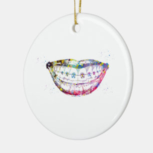 Zahnspangen Keramik Ornament