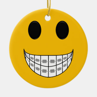 Zahnspangen Smiley Keramikornament