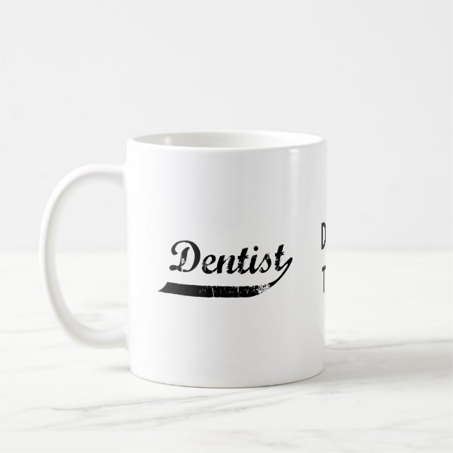 Zahntypografie Kaffeetasse (Links)
