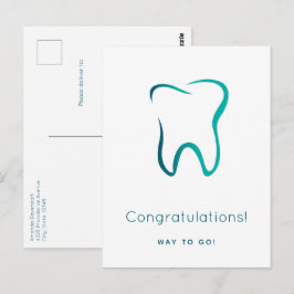Zahnzahnmedizinischer Abschluss Postkarte