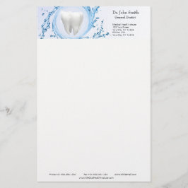 Zahnzahnwasser Beruflich Briefpapier