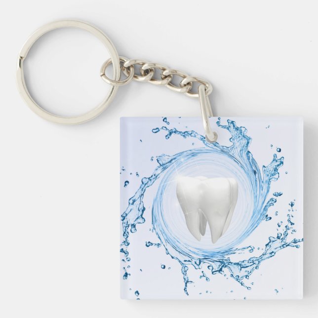 Zahnzahnwasser Beruflich Schlüsselanhänger (Vorderseite)
