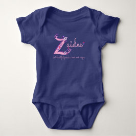 Zaidee Girls Z Name bedeutet angepasstes Baby Bekl Strampler