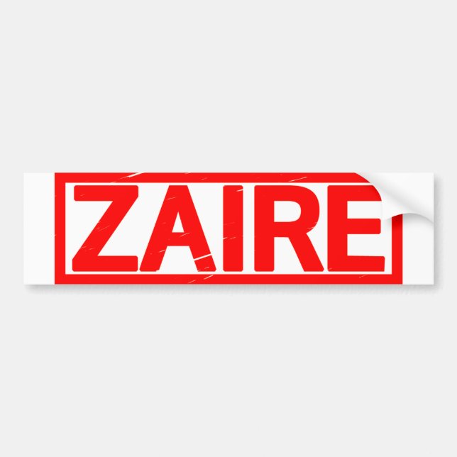 Zaire Briefmarke Autoaufkleber (Vorne)