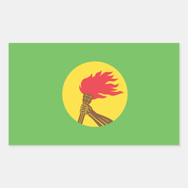 Zaire Flag Rechteckiger Aufkleber (Vorderseite)