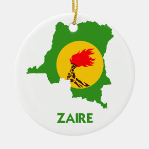 ZAIRE-KARTE KERAMIK ORNAMENT