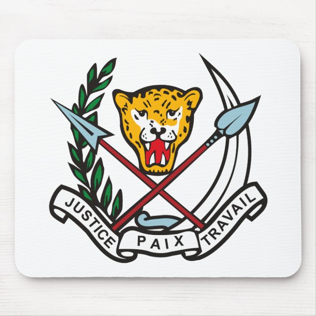 Zaire-Wappen Mousepad (Vorne)