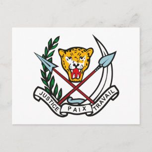 Zaire-Wappen Postkarte