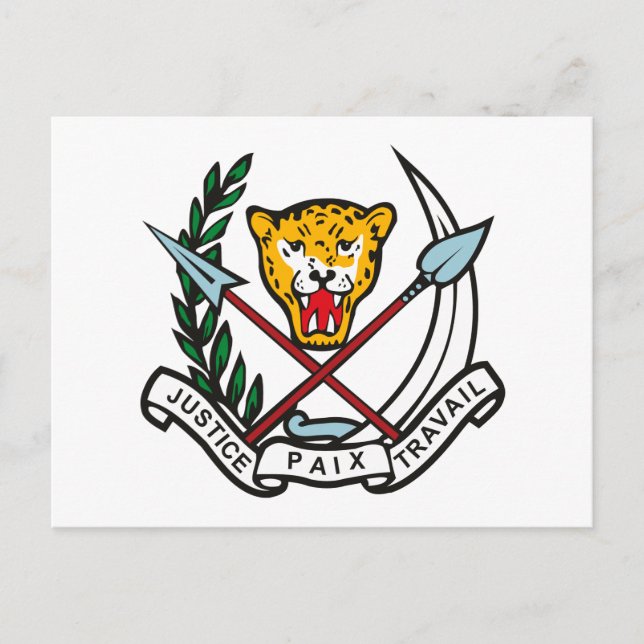 Zaire-Wappen Postkarte (Vorderseite)
