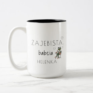 Żajebista Oma Custom Mug   Lustige polnische Oma Zweifarbige Tasse