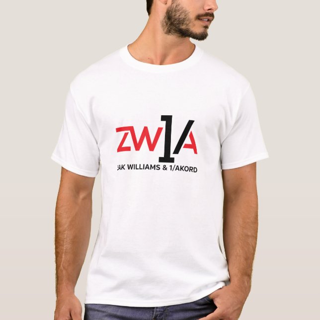Zak Williams & 1/Akord Men's White T - Shirt (Vorderseite)