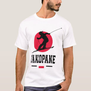Zakopane Polen Skigebiet Tatra Polnischer Skifahre T-Shirt