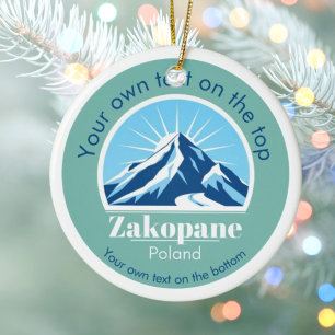 Zakopane Polen Skiurlaub Weihnachten Keramik Ornament